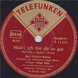 Karl Schmitt-Walter - Mädel, Ich Bin Dir So Gut / Schlösser, Die Im Monde Liegen download free